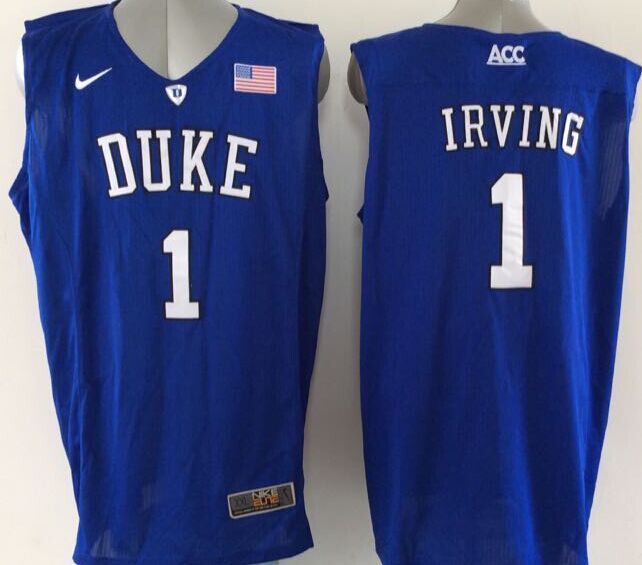 Duke Blue Devils 1 Kyrie Irving Blue Elite College Jersey