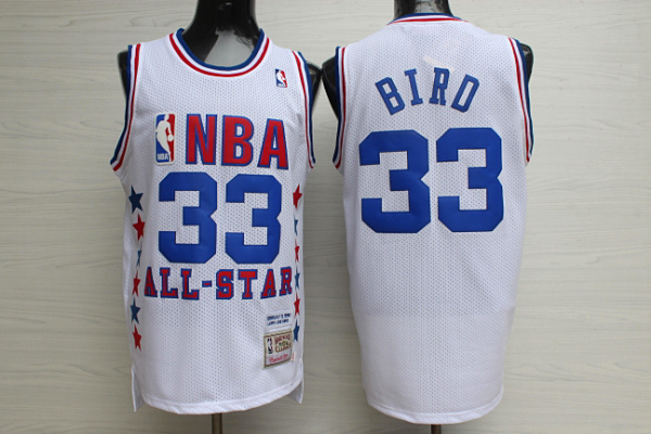 1990 All Star 33 Larry Bird White Hardwood Classics Jersey