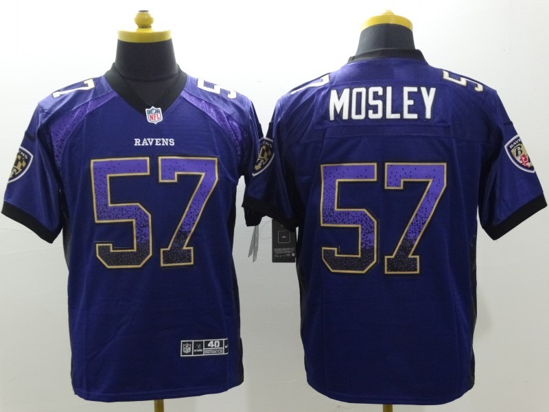 Nike Ravens 57 C.J. Mosley Purple Drift Fashion Elite Jersey