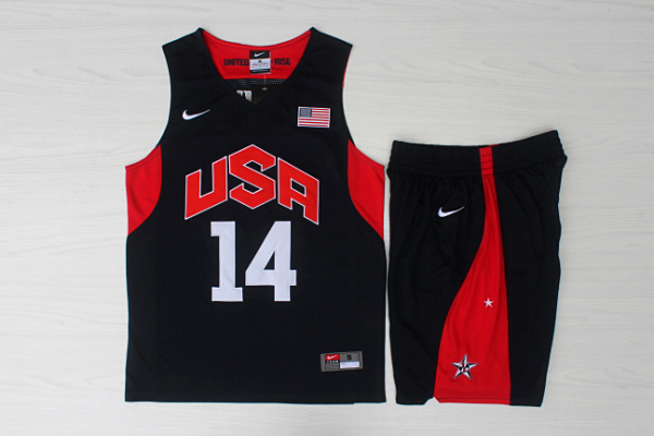 USA 14 Anthony Davis Blue 2012 Dream Team Jersey(With Shorts)