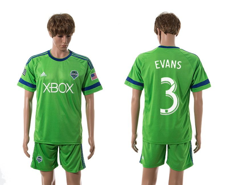 2015-16 Seattle Sounders 3 Evans Home Jersey