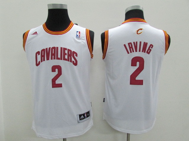 Cavaliers 2 Kyrie Irving White Youth Jersey