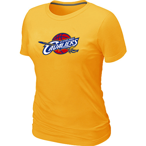 Cleveland Cavaliers Big & Tall Primary Logo Yellow Women T Shirt
