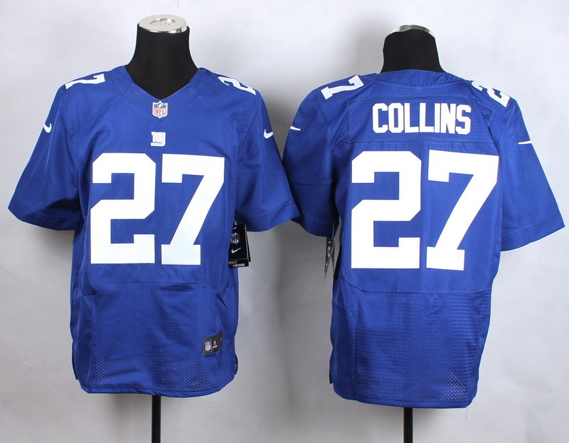 Nike Giants 27 Landon Collins Blue Elite Jersey