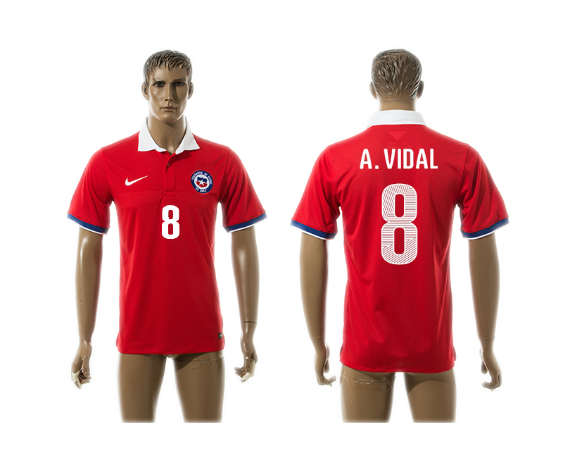 2015-16 Chile 8 A.Vidal Home Thailand Jersey