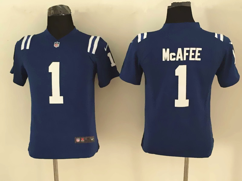 Nike Colts 1 McAfee Blue Youth Game Jersey