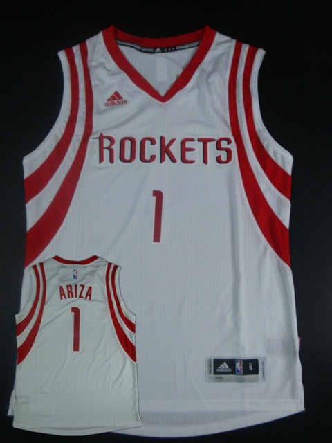 Rockets 1 Ariza White Hot Printed New Rev 30 Jersey