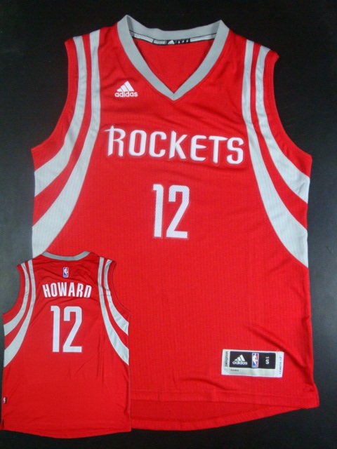 Rockets 12 Howard Red Hot Printed New Rev 30 Jersey