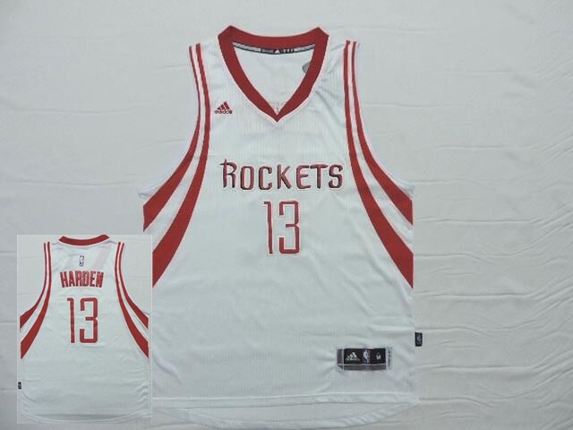 Rockets 13 Harden White Hot Printed New Rev 30 Jersey