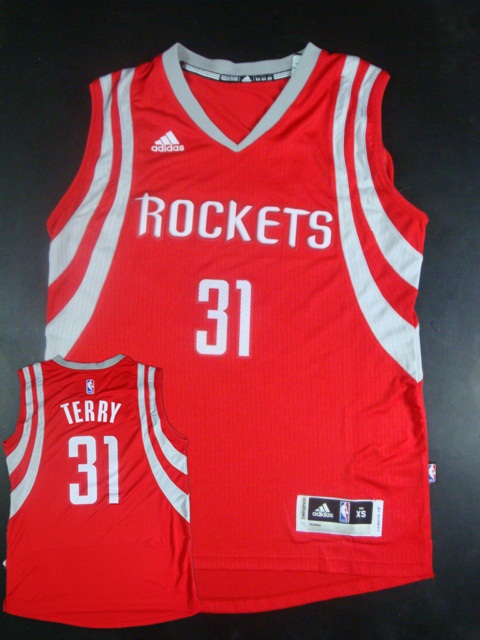 Rockets 31 Terry Red Hot Printed New Rev 30 Jersey