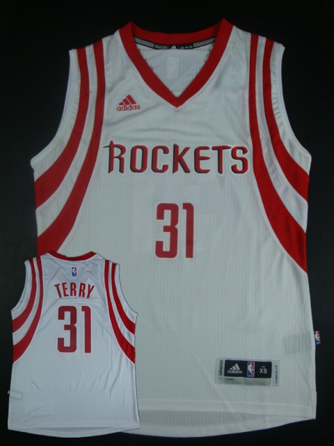 Rockets 31 Terry White Hot Printed New Rev 30 Jersey