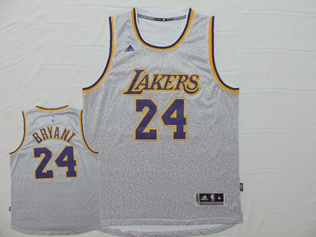 Lakers 24 Bryant Grey New Revolution 30 Jersey