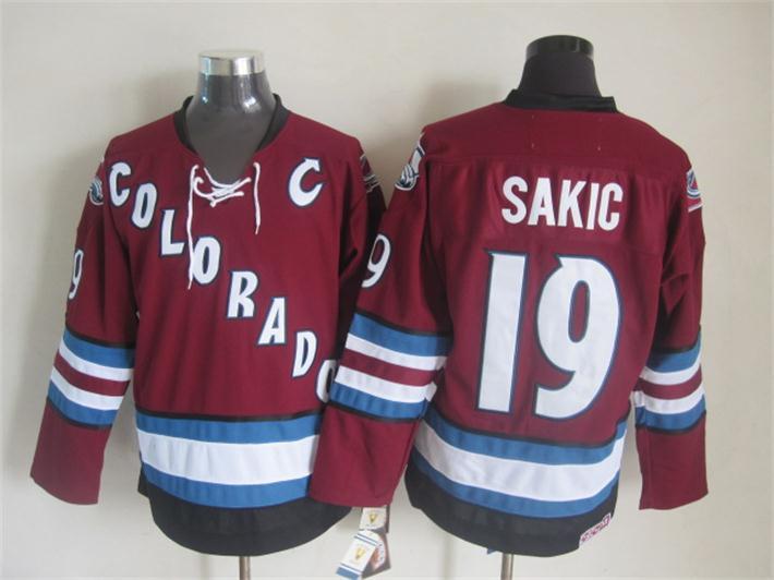 Avalanche 19 Sakic Red C Patch Jersey