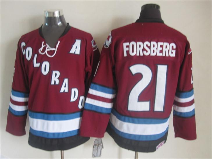 Avalanche 21 Forsberg Red Jersey