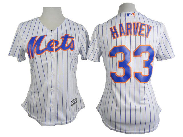 Mets 33 Harvey White Women Jersey
