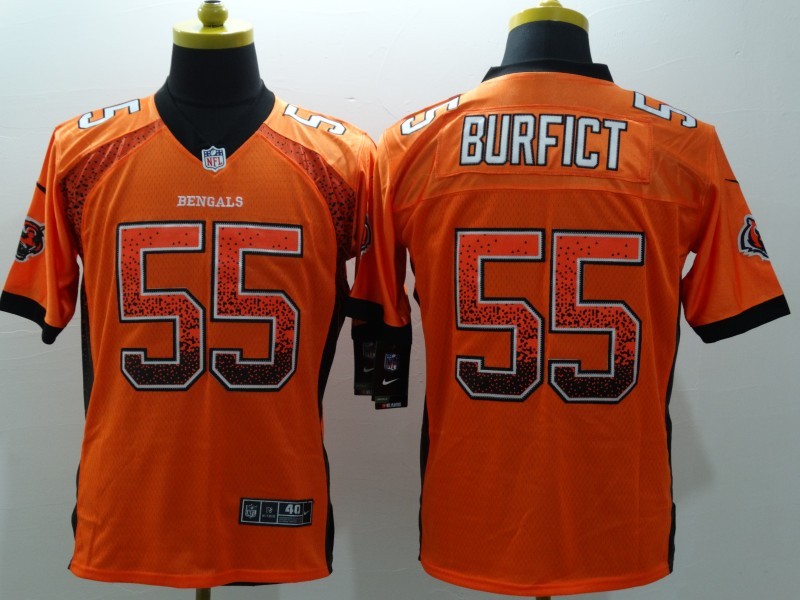 Nike Bengals 55 Burfict Drift Fashion Orange Elite Jersey