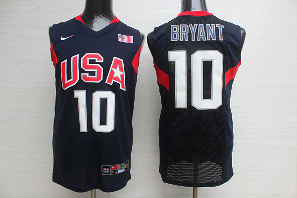 Team USA Basketball 10 Bryant Blue Jersey