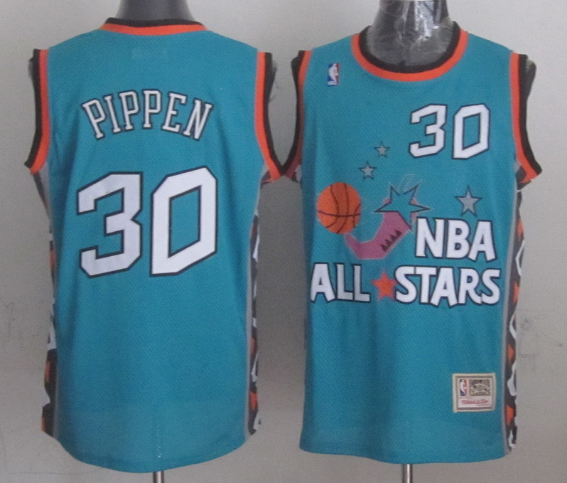 1996 All Star 30 Pippen Teal Jerseys