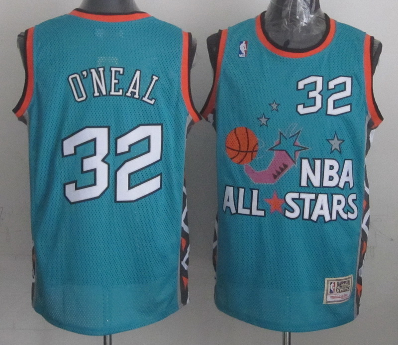 1996 All Star 32 O Neal Teal Jerseys