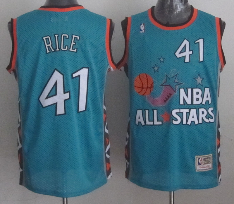 1996 All Star 41 Rice Teal Jerseys
