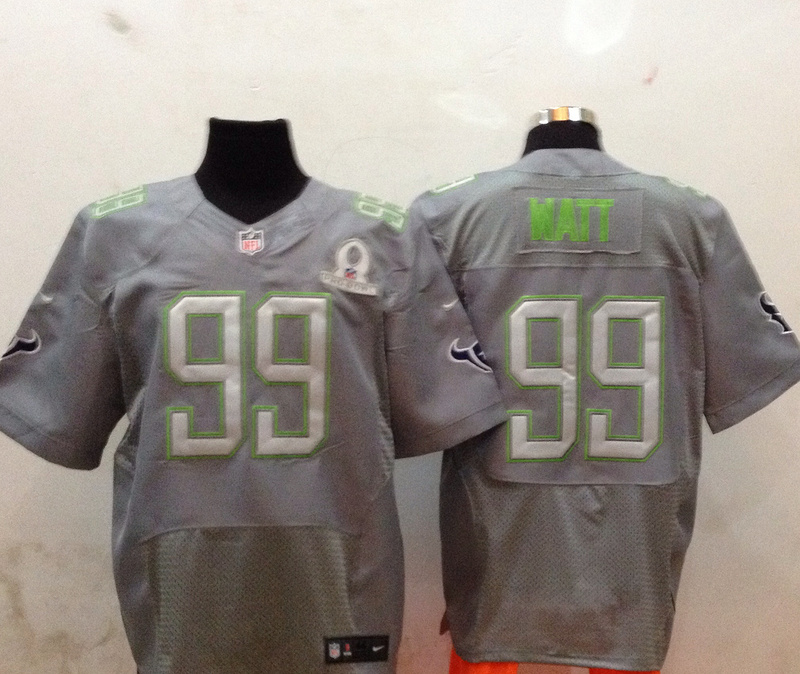 Nike Texans 99 Watt Grey 2014 Pro Bowl Jerseys