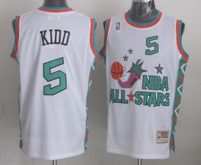 1996 All Star 5 Kidd White Jerseys