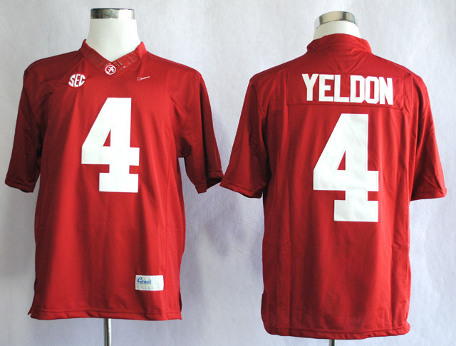 Alabama Crimson Tide 4 T.J Yeldon Red Limited Jerseys