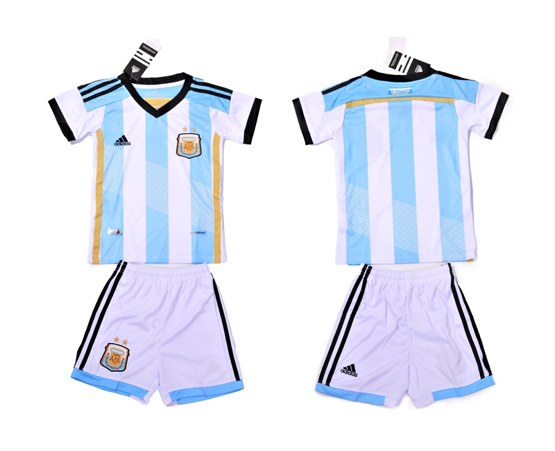 2014 World Cup Argentina Home Kids Jerseys