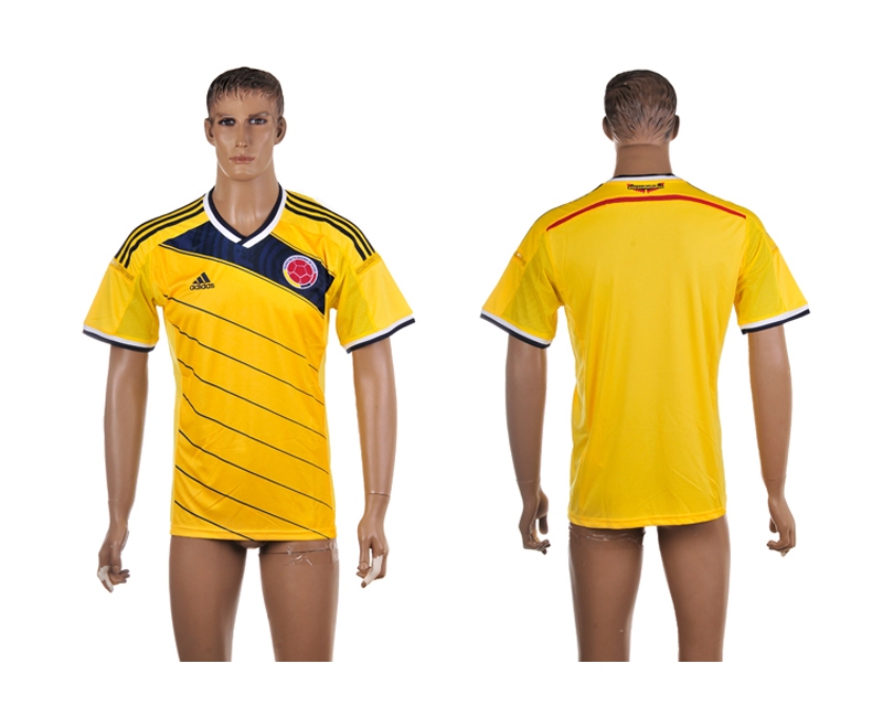 2014 World Cup Columbia Home Thailand Jerseys