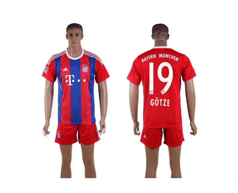 2014-2015 Club Bayern Munchen 19 Gotze Home Jerseys