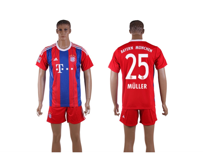 2014-2015 Club Bayern Munchen 25 Muller Home Jerseys