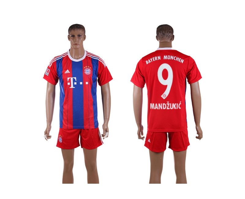 2014-2015 Club Bayern Munchen 9 Mandzukic Home Jerseys