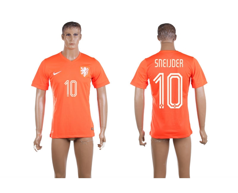 2014 World Cup Netherlands 10 Sneijder Home Thailand Jerseys