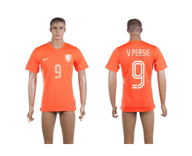 2014 World Cup Netherlands 9 V.Persie Home Thailand Jerseys