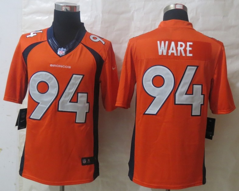 Nike Broncos 94 Ware Orange Limited Jerseys