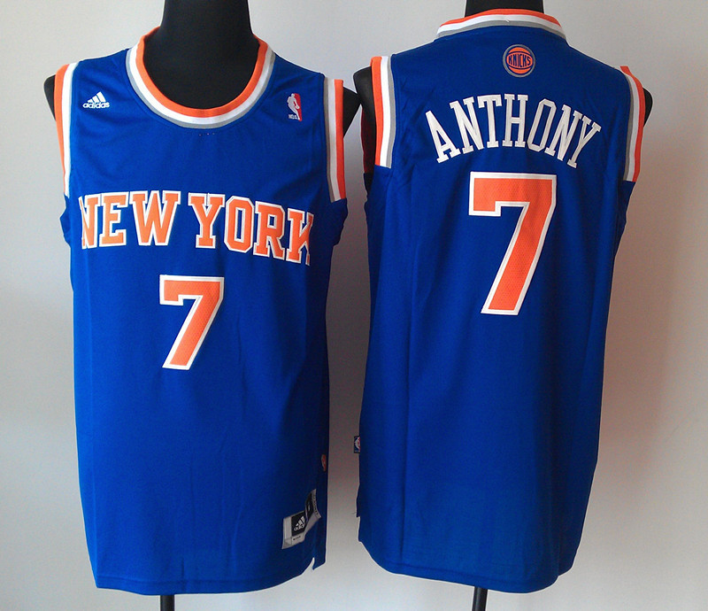Knicks 7 Anthony Blue New Revolution 30 Jerseys