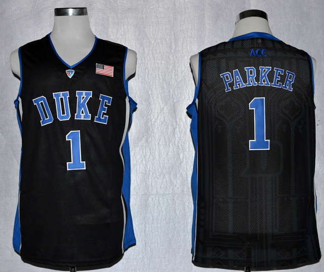 Duke Blue Devils 1 Parker Black Jerseys Duke Blue Devils 1 Parker Black Jerseys