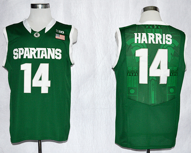 Michigan State Spartans 14 Harris Green NCAA Jersey