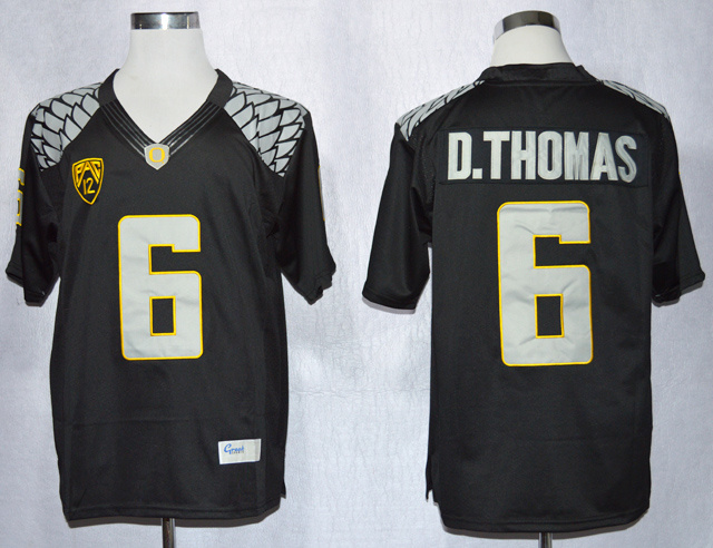 Oregon Ducks 6 D.Thomas Black Limited Jerseys