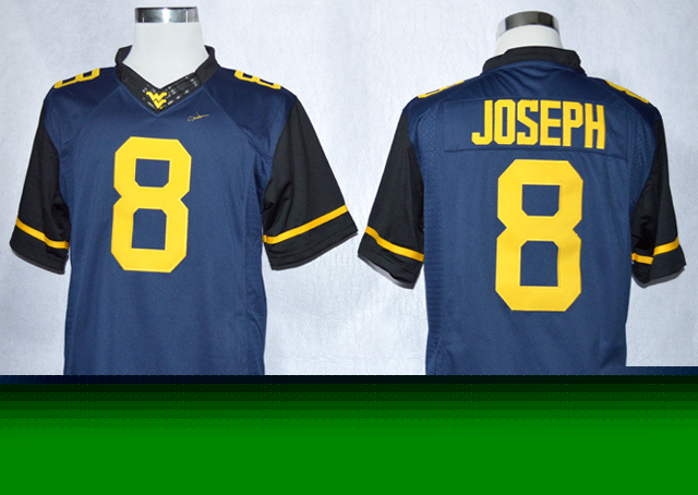 West Virginia Mountaineers (WVU) Karl Joseph 8 College Blue Jerseys
