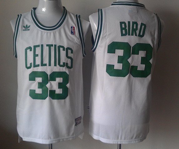 Celtics 33 Larry Bird White Throwback Jersey