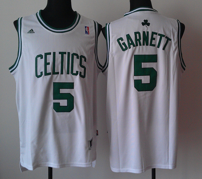 Celtics 5 Garnett White New Revolution 30 Jerseys - Click Image to Close