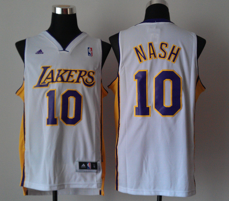 Lakers 10 Nash White New Revolution 30 Jerseys