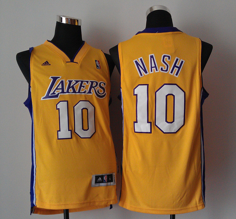 Lakers 10 Nash Yellow New Revolution 30 Jerseys