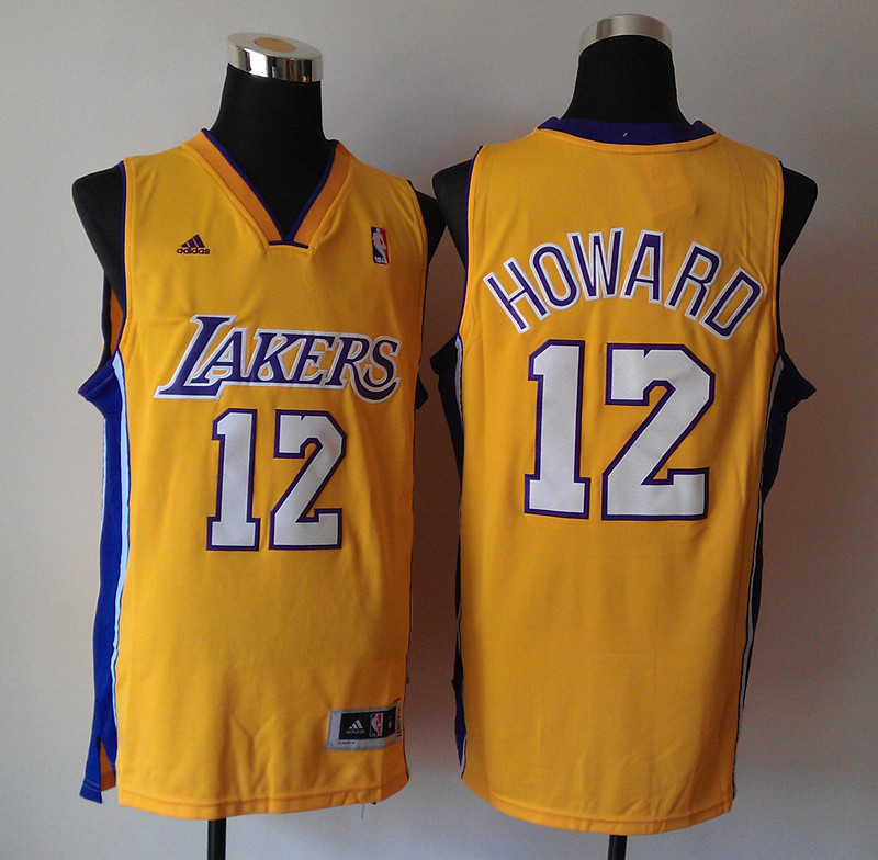 Lakers 12 Howard Yellow New Revolution 30 Jerseys