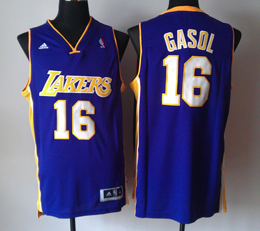 Lakers 16 Gasol Purple New Revolution 30 Jerseys