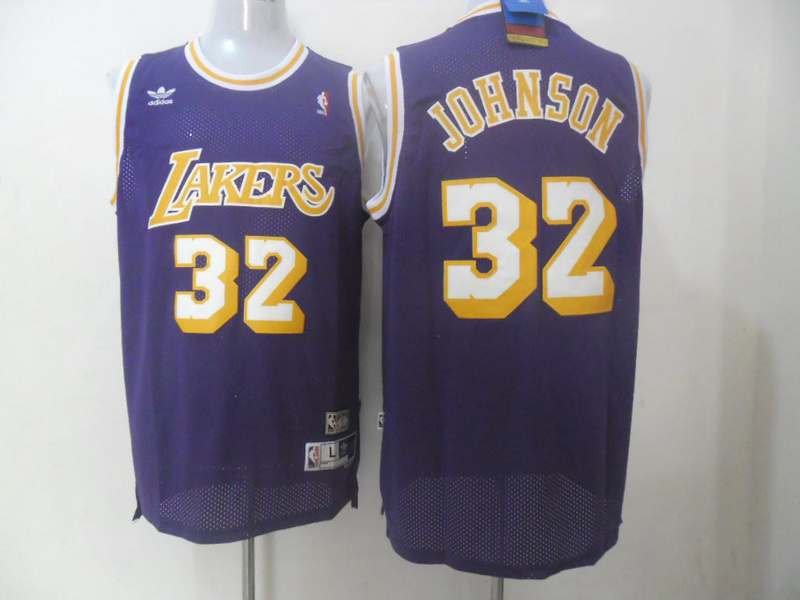 Lakers 32 Johnson Purple New Revolution 30 Jerseys