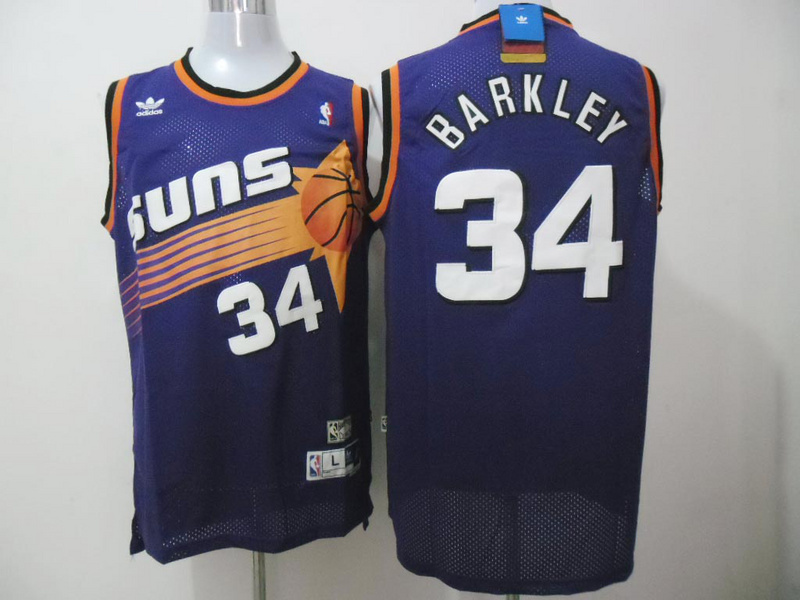 Suns 34 Barkley Purple Hardwood Classics Jerseys
