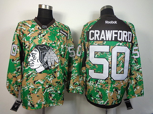 Blackhawks 50 Crawford Woodlandcamo Jerseys