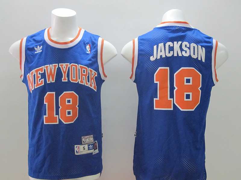 Knicks 18 Jackson Blue Jerseys